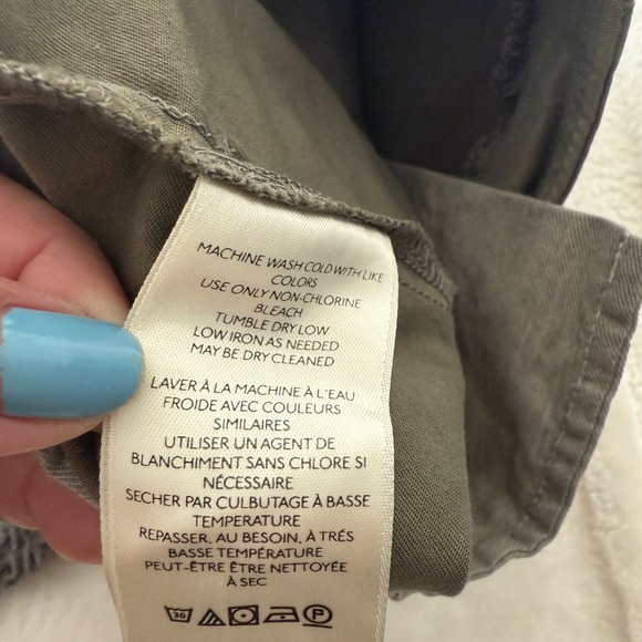 Anthropologie Washed Utility Shorts in Olive - Picture 7 of 7